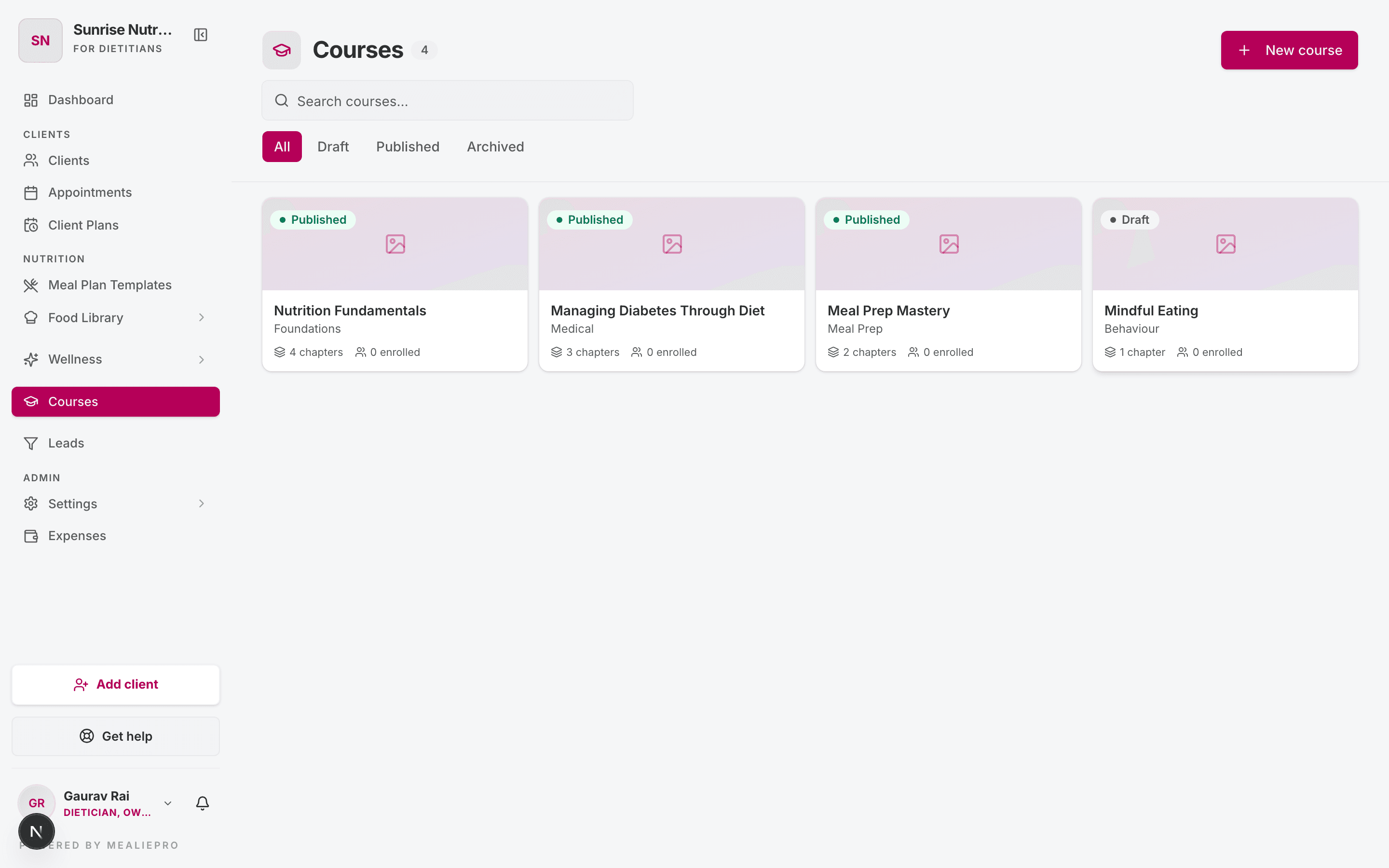 Courses library