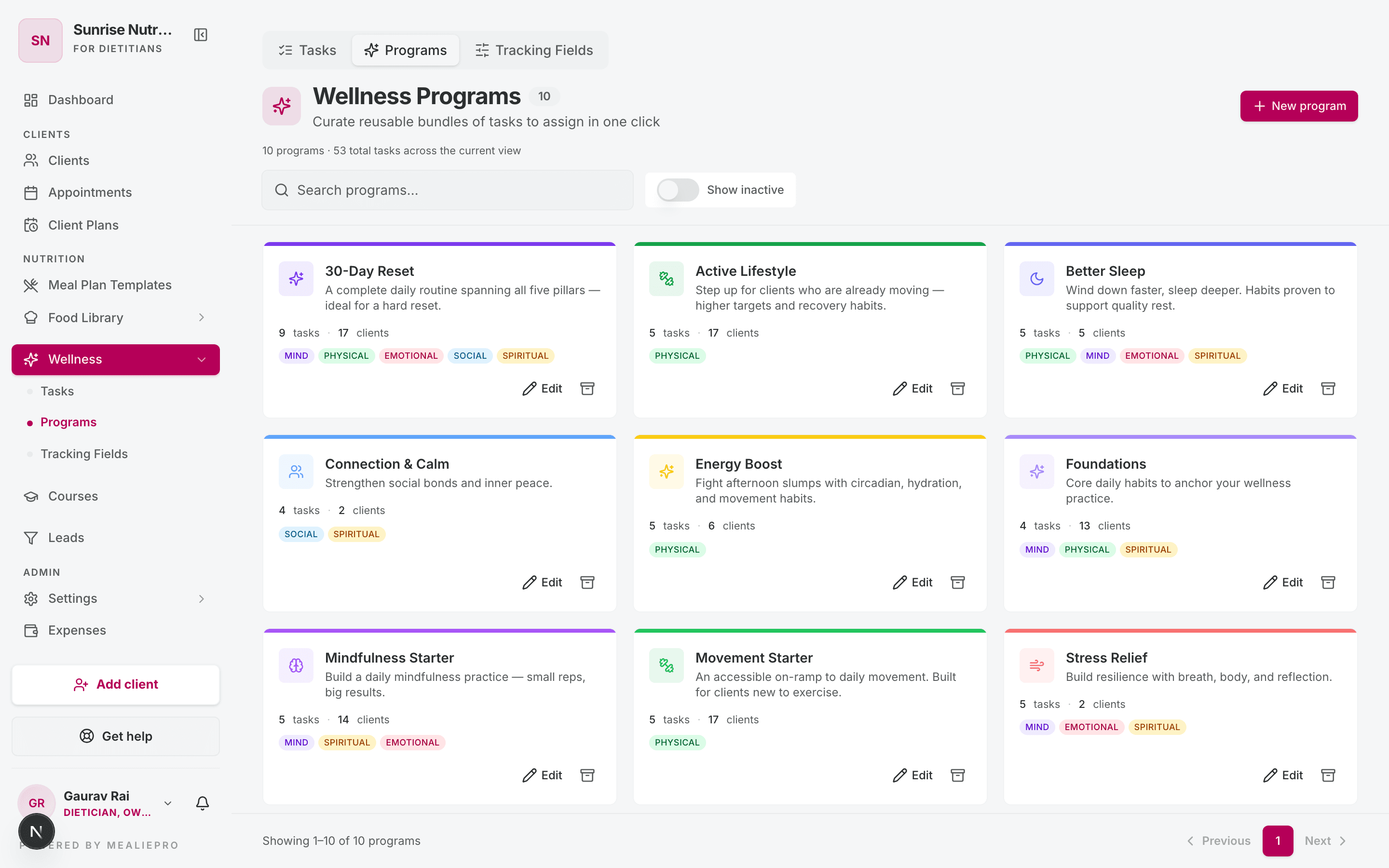 Wellness programs